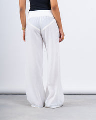 High-Waist Linen Wide-Leg Pants