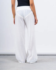 High-Waist Linen Wide-Leg Pants - Venti