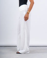 High-Waist Linen Wide-Leg Pants