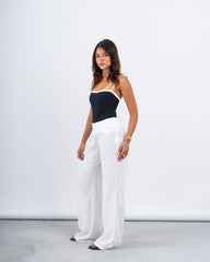 High-Waist Linen Wide-Leg Pants - Venti