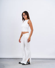 Slim Flared High-Waist Pants