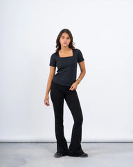 Slim Flared High-Waist Pants - Venti