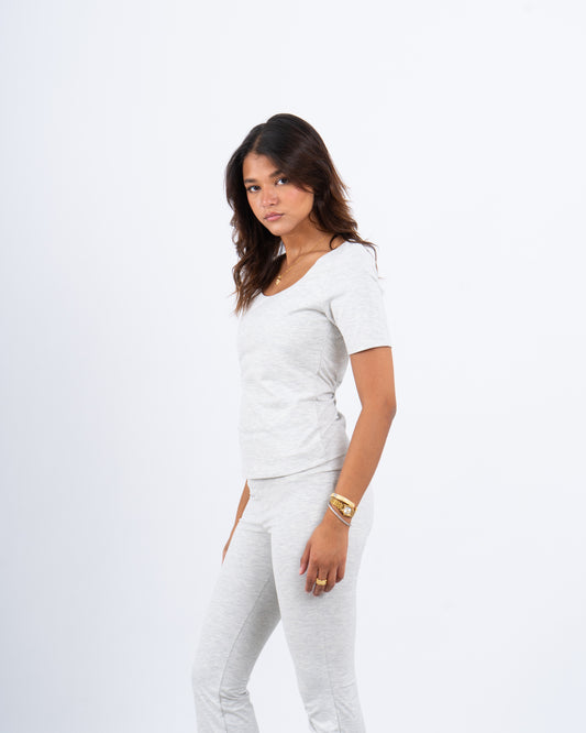 Scoop Neck Fitted Tee