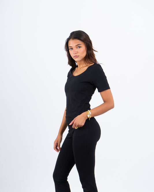 Scoop Neck Fitted Tee