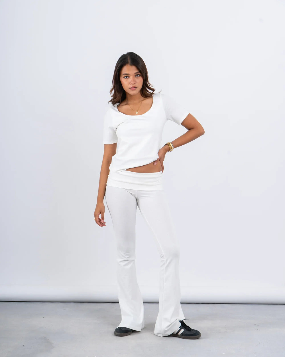 Slim Flared High-Waist Pants - Venti