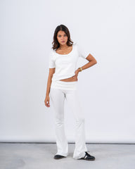 Slim Flared High-Waist Pants