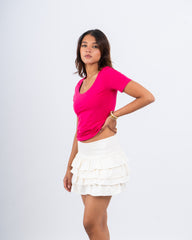 Scoop Neck Fitted Tee