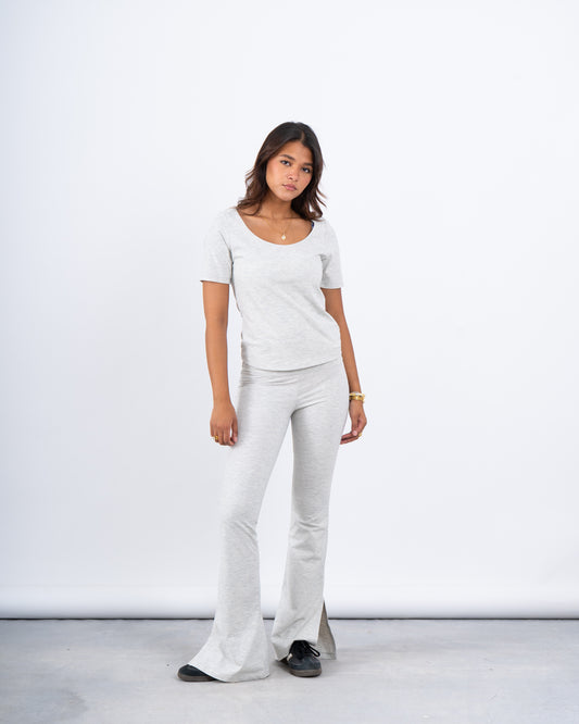 Slim Flared High-Waist Pants