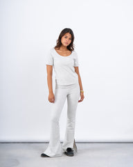 Slim Flared High-Waist Pants