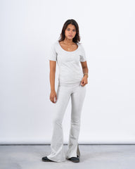 Slim Flared High-Waist Pants