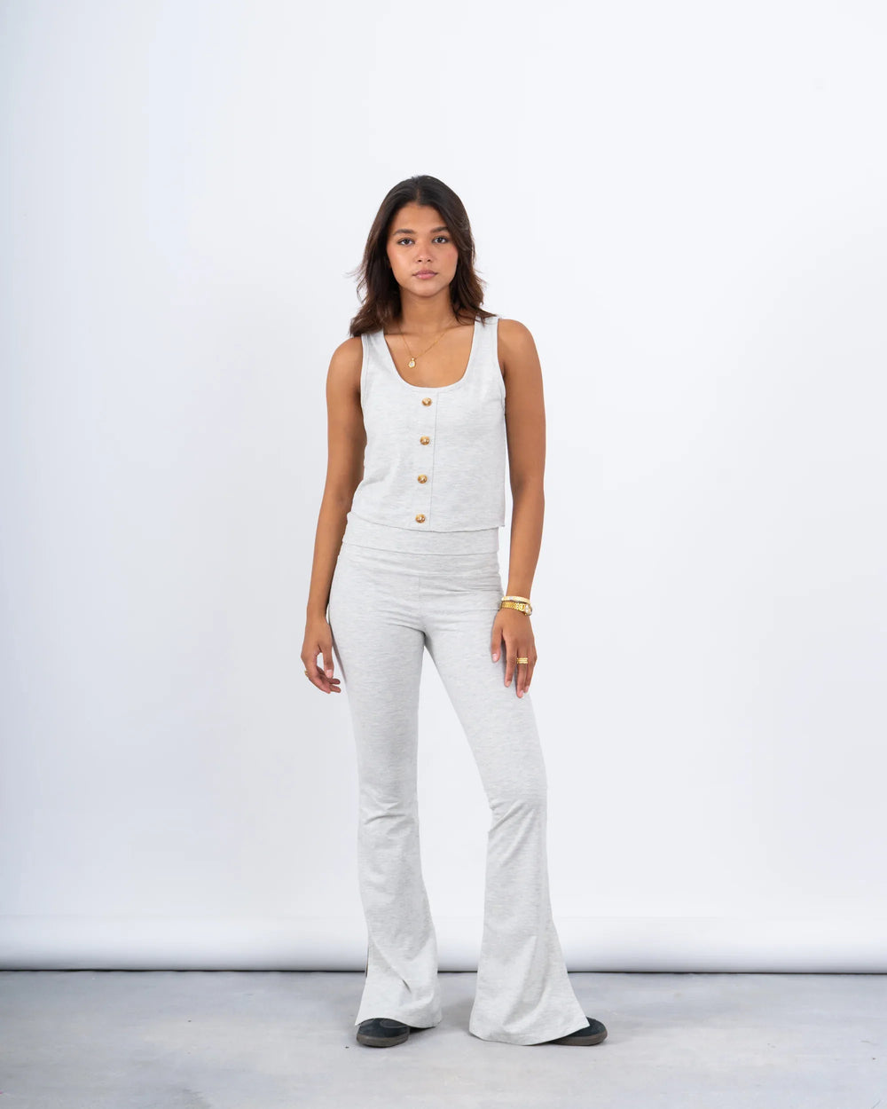 Slim Flared High-Waist Pants - Venti