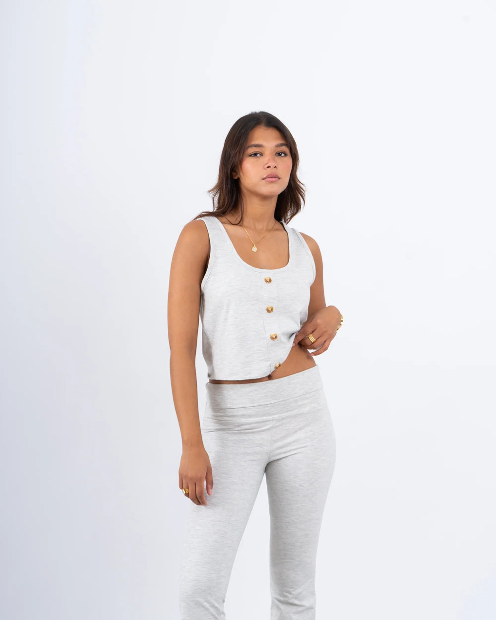 Slim Flared High-Waist Pants - Venti