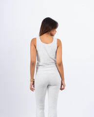 Button-Front Cropped Tank Top