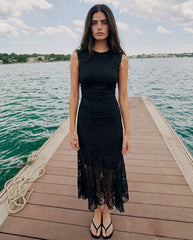 Women lace maxi dress