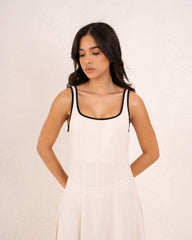 Women linen contrast