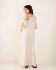Women Linen sparkled maxi Dress
