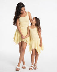 Women's Ribbed High-Low Dress