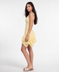Women's Ribbed High-Low Dress