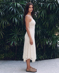 Women high low lace dress