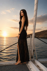 Lace Maxi Dress With Slit