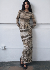 The Sienna mesh maxi dress