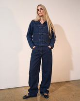 Women sparkled denim