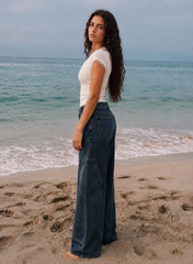 Women carpenter denim
