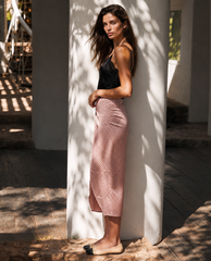Women wrap polka dot skirt