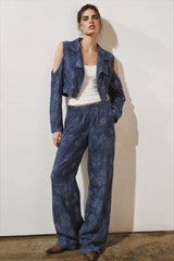 Women jacquard denim