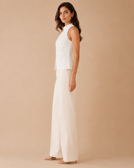 Women lace Chinese vest