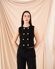 Women Sleeveless Linen Vest