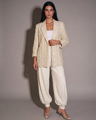 Women linear embellished