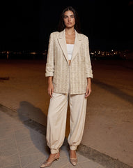 Women linear embellished