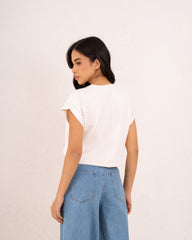 Women studded neckline top