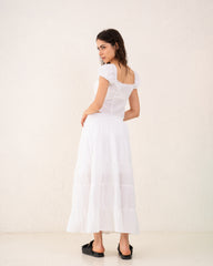Women tie up gypsy blouse