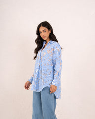 Women striped lace details