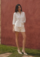 Women's Embroidered Eyelet Shirt