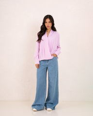 WOMAN Shimmering Button-Down Shirt