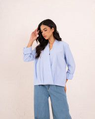WOMAN Shimmering Button-Down Shirt