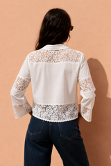 Women lace and fringes shirt