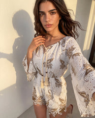 Women's Eyelet Details Beach Dress