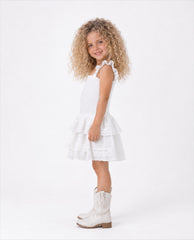 Girl smocked ruffle dress