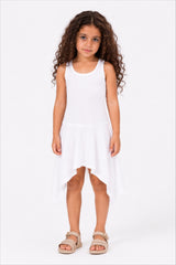 Girls' Ribbed High-Low Dress