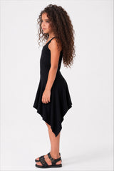 Girls' Ribbed High-Low Dress