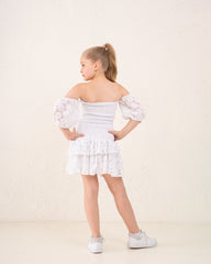 Girl lace ruffle dress