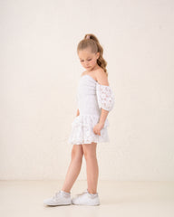Girl lace ruffle dress