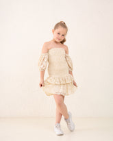 Girl lace ruffle dress