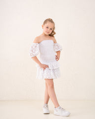 Girl lace ruffle dress