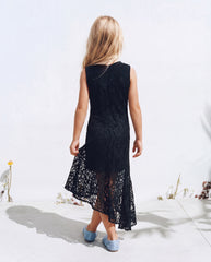 Girl maxi high low lace dress
