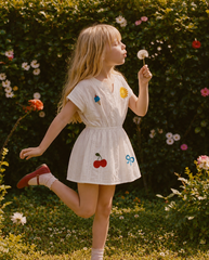 Girl embroidery beach dress